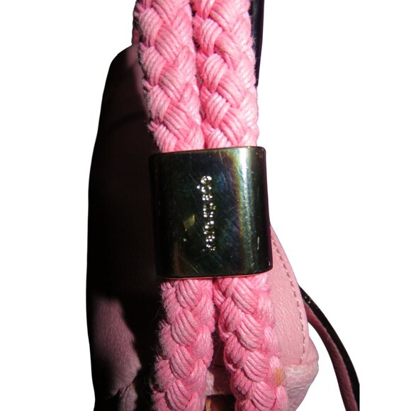 Kate Spade Vintage Pink Leather Braided Handles Shoulder Bag - Picture 8 of 13